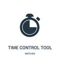 time control tool icon vector from watches collection. Thin line time control tool outline icon vector illustration. Linear symbol Royalty Free Stock Photo