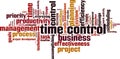 Time control word cloud Royalty Free Stock Photo