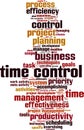 Time control word cloud Royalty Free Stock Photo