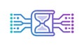 Time data flow. Efficient processing and real-time analytics, vector design Generative AI Royalty Free Stock Photo