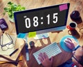 Time And Date Clock Graphic Concept Royalty Free Stock Photo