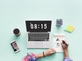 Time And Date Clock Graphic Concept Royalty Free Stock Photo