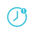 Time delay. Brom blue icon set