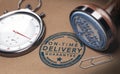 On Time Delivery, Courier Service and Punctuality Royalty Free Stock Photo