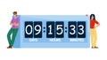 time digital timer countdown vector