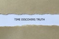 time discovers truth on white paper Royalty Free Stock Photo