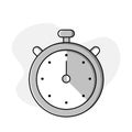 Time Duration Icon. A clock ticking icon to represent the duration of an event, activity, or task