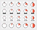 Time duration icon set