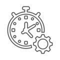 Time, duration, timing outline icon. Line vector design