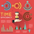 Time efficiency infographic. Vector illustration decorative design