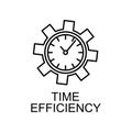 time efficiency outline icon. Element of finance icon for mobile concept and web apps. Thin line time efficiency outline icon can