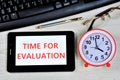 Time for evaluation is a concept of thinking that reflects the variability of things and events