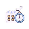 Time expiring contract RGB color icon Royalty Free Stock Photo