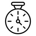 Time of eye patch icon outline vector. Face mask