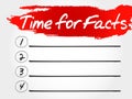 Time for Facts blank list Royalty Free Stock Photo