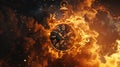 Time Falling Apart: Burning Clock in Space