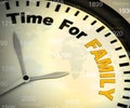 Time for family concept icon means relatives and kinfolk - 3d illustration Royalty Free Stock Photo