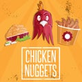 time fast food vector illustration Royalty Free Stock Photo