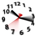 Time flies speed blur fast hands clock Royalty Free Stock Photo