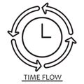 time flow concept. Vector illustration decorative design