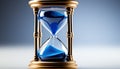 Time flowing like sand in an antique hourglass generated by AI