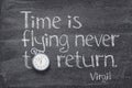 Time is flying Virgil Royalty Free Stock Photo