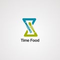 Time food logo vector, icon, element,and template for business