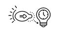 Time Forward Idea Icon Vector for Progress and Future Concepts, vector design Generative AI Royalty Free Stock Photo