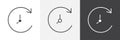 Time forward vecor icon set