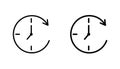 Time forward vecor icon set
