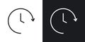 Time forward vecor icon set