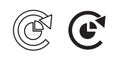 Time forward vecor icon set