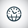 Time globe icon for web and Royalty Free Stock Photo