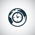 Time globe icon for web and