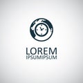 Time globe icon. for web and Royalty Free Stock Photo