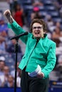 39-Time Grand Slam Champion Billie Jean King during 2019 US Open opening night ceremony at USTA National Tennis Center in New York Royalty Free Stock Photo