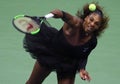 23-time Grand Slam champion Serena Williams in action during her 2018 US Open final match against Naomi Osaka