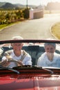 Time is a great teacher. a senior couple going on a road trip. Royalty Free Stock Photo