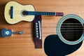 Three guitars together Royalty Free Stock Photo
