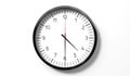 Time at half past 4 o clock - classic analog clock on white background Royalty Free Stock Photo