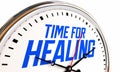 Time for Healing Clock Get Better Physical Mental Health 3d Illustration