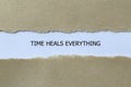 time heals everything on white paper