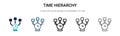 Time hierarchy icon in filled, thin line, outline and stroke style. Vector illustration of two colored and black time hierarchy