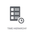 Time hierarchy icon. Trendy Time hierarchy logo concept on white
