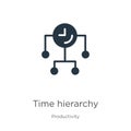 Time hierarchy icon vector. Trendy flat time hierarchy icon from productivity collection isolated on white background. Vector