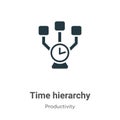 Time hierarchy vector icon on white background. Flat vector time hierarchy icon symbol sign from modern productivity collection