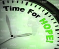 Time for hope concept icon means to wish or desire and anticipate - 3d illustration Royalty Free Stock Photo