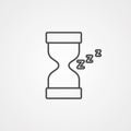 Hourglass vector icon sign symbol Royalty Free Stock Photo