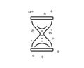 Time hourglass line icon. Sand watch sign. Vector