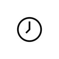 Time icon design. 8 am clock symbol. simple clean line art professional business management concept vector illustration design Royalty Free Stock Photo